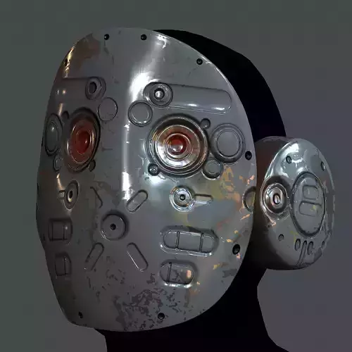 Gas mask helmet 3d model scifi Low-poly Low-poly 3D model