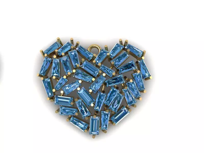 Tapper Budget Heart pendant 3D print model