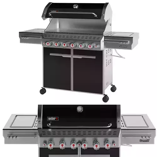 outdoor gas grill Low-poly 3D model