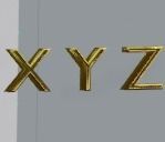 Alphabet with diamonds 3D model_7