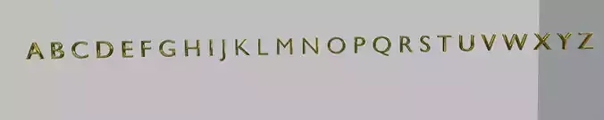 Alphabet with diamonds