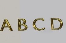 Alphabet with diamonds 3D model_1