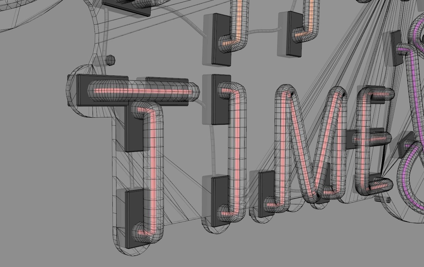 Coffee Time - Neon Sign 3D model_9