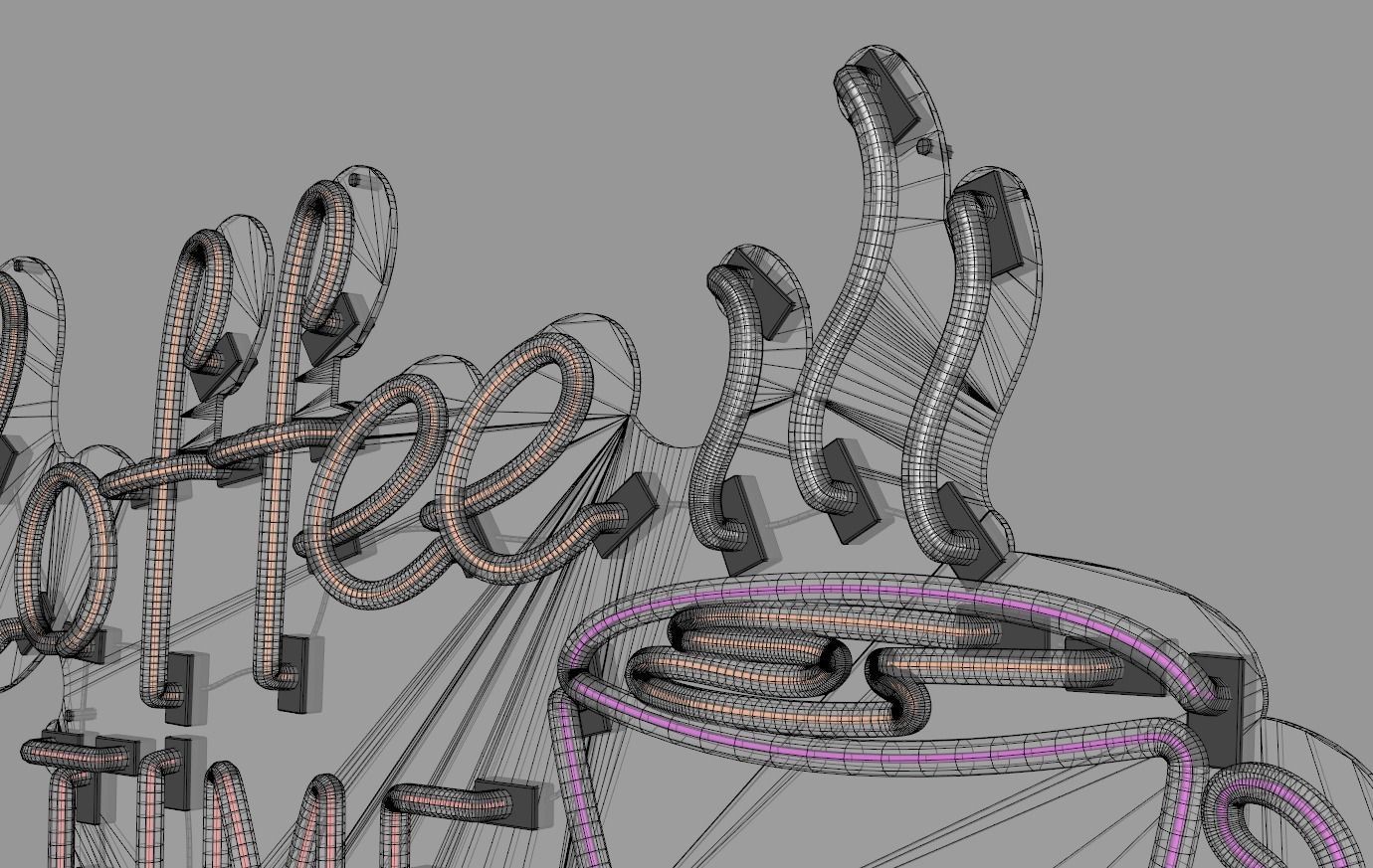 Coffee Time - Neon Sign 3D model_8