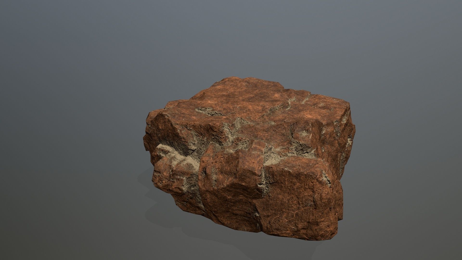 desert rocks  Low-poly 3D model_1