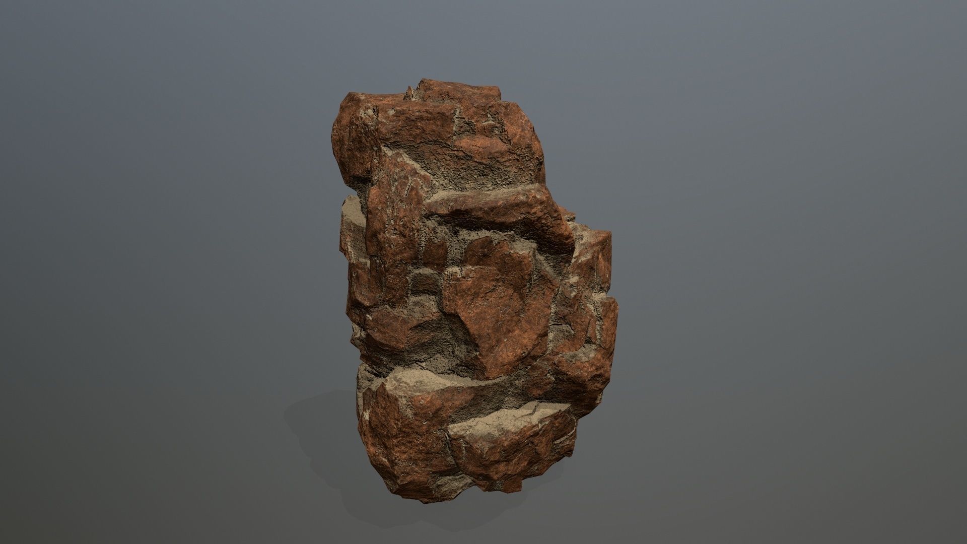 desert rocks  Low-poly 3D model_4