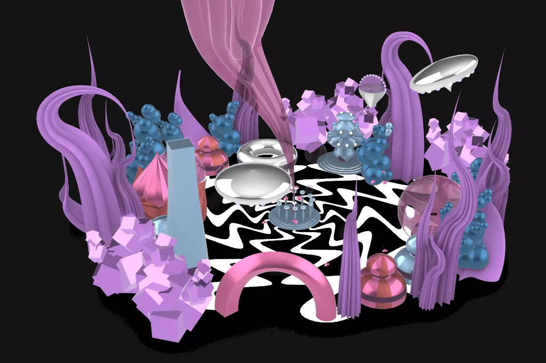 Alien World Low-poly 3D model