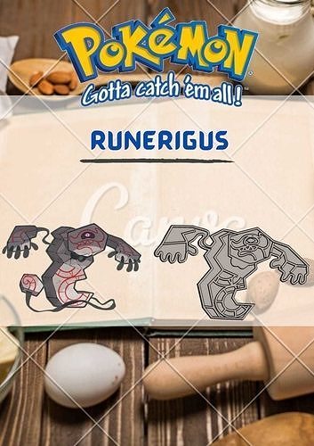 Amazing Pokemon Runerigus Cookie Cutter Stamp Cake Decorating  3D model