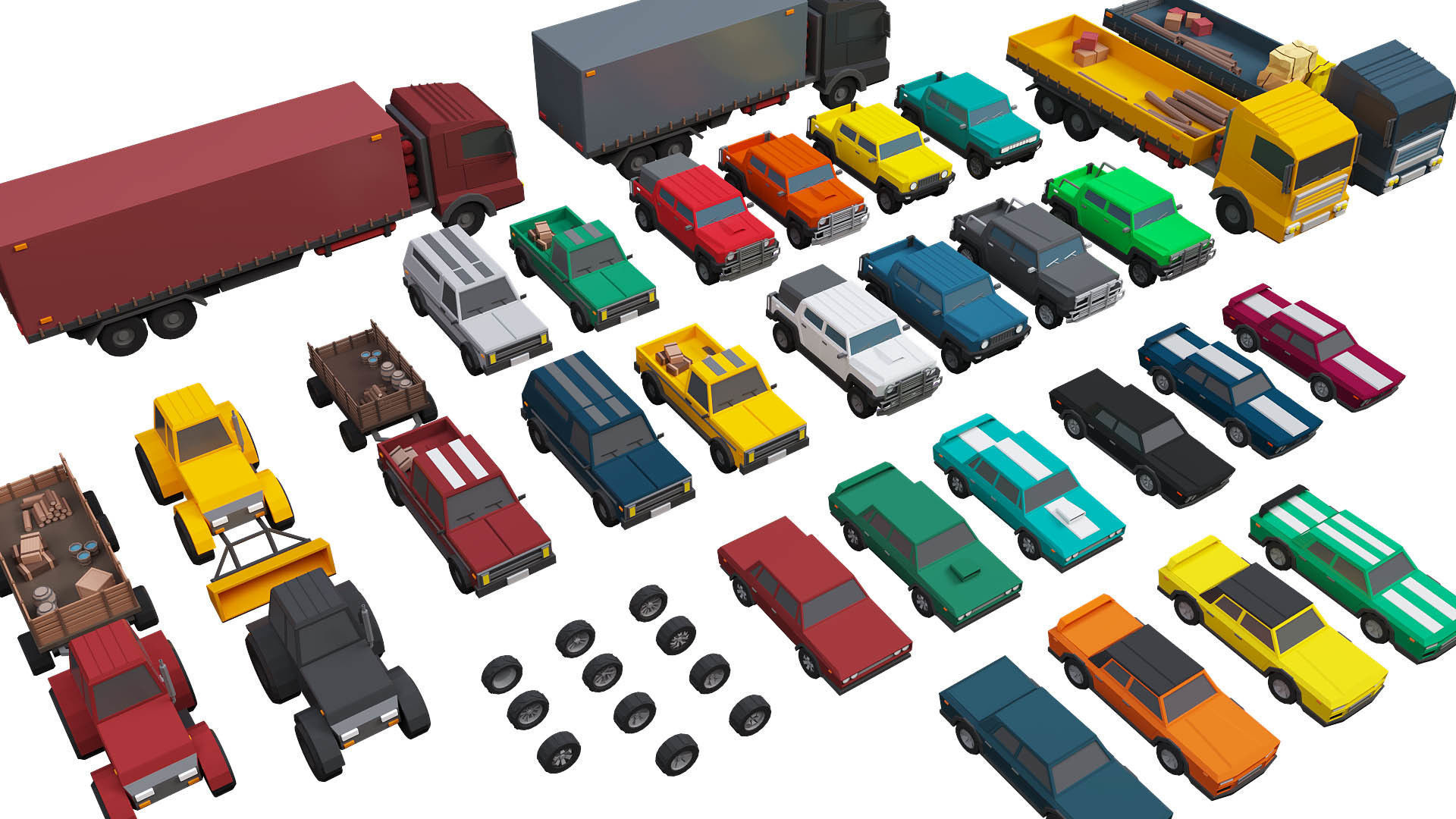 low poly cars vol 01 lowpoly Low-poly 3D model_16