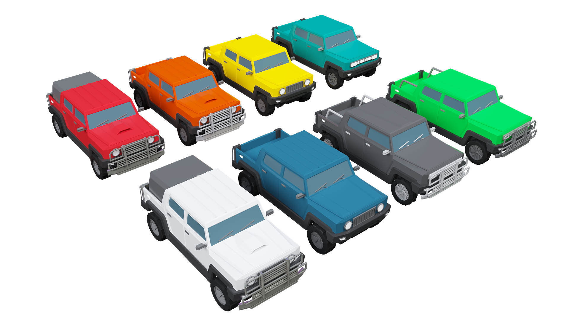 low poly cars vol 01 lowpoly Low-poly 3D model_8