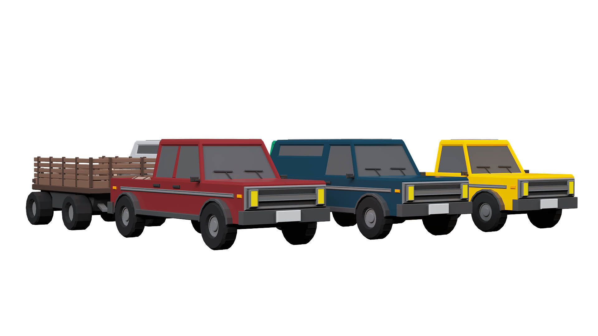 low poly cars vol 01 lowpoly Low-poly 3D model_11