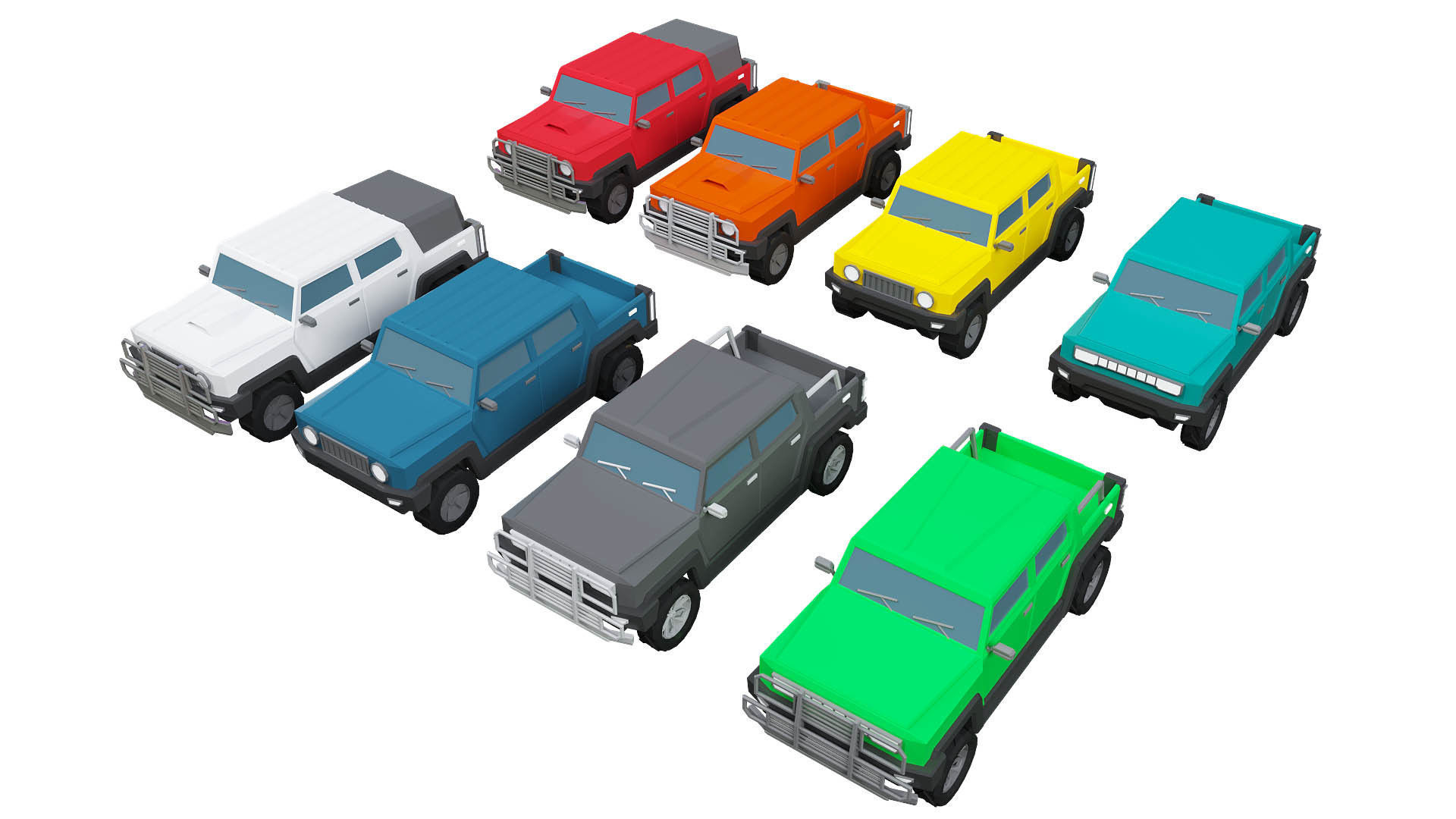 low poly cars vol 01 lowpoly Low-poly 3D model_5