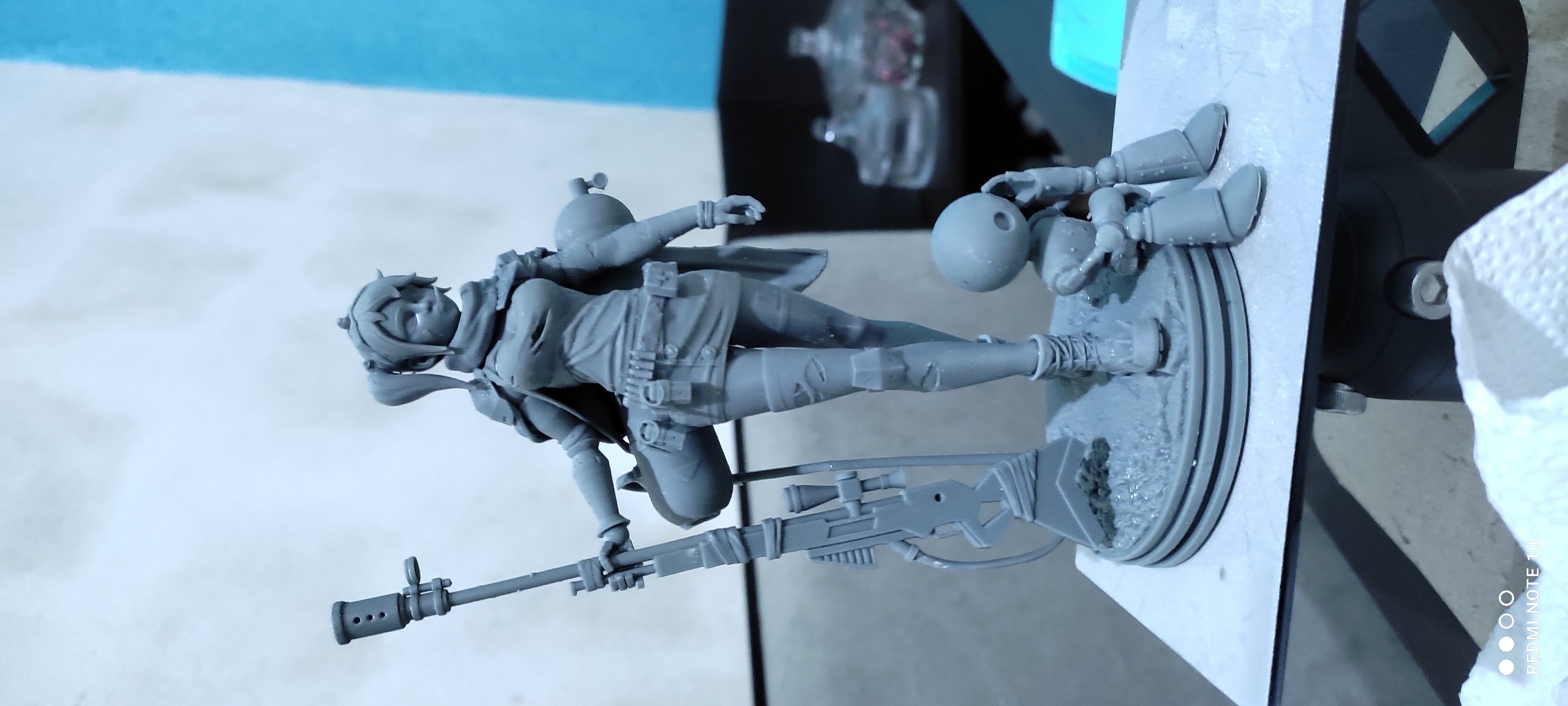 War Girl and 3 torso option and an extra robot 3D print model_5