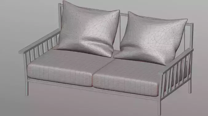 Sofa with a pillows