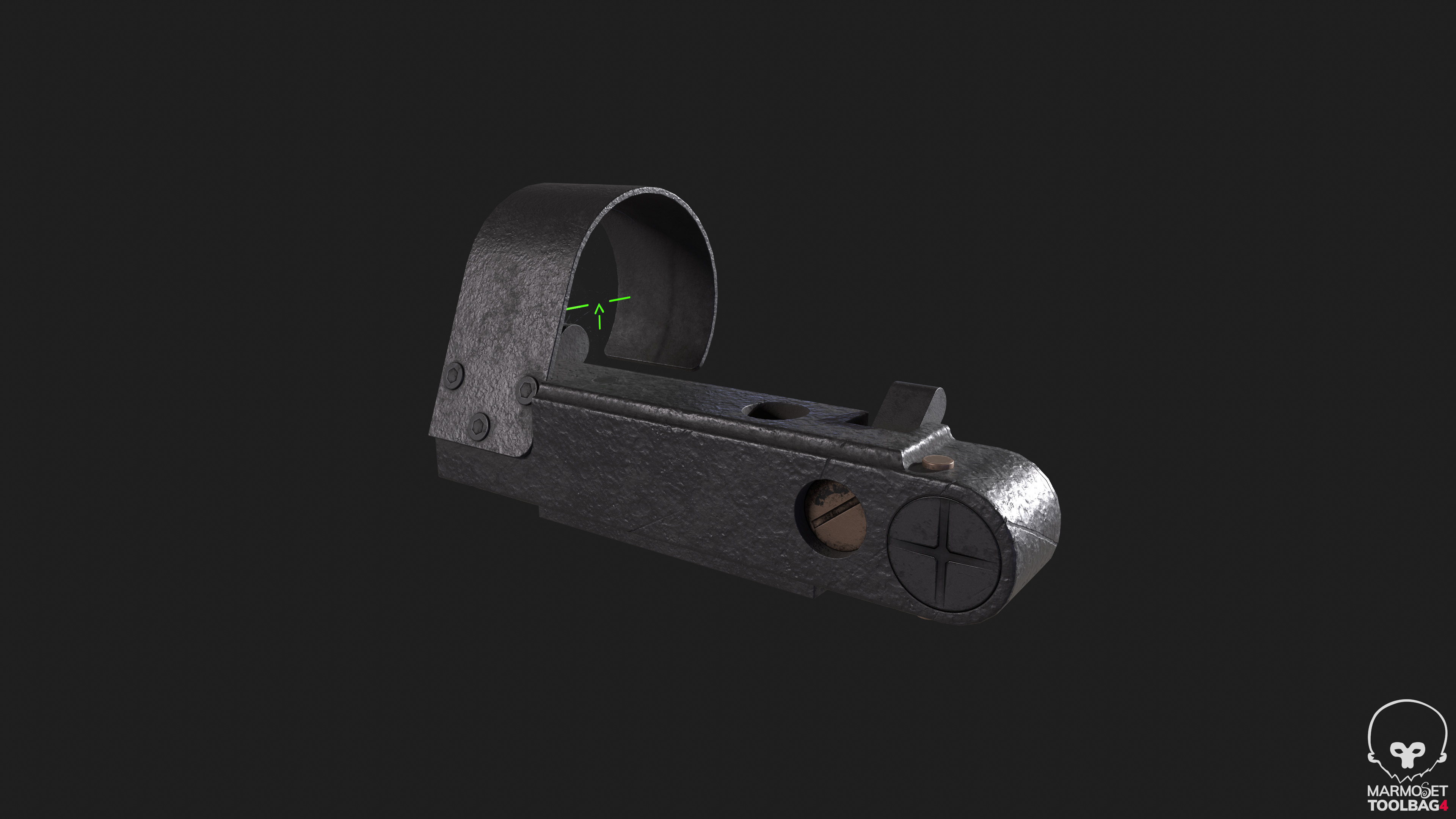 OKP7 Optic Sight Game-Ready PBR Model Low-poly 3D model_3