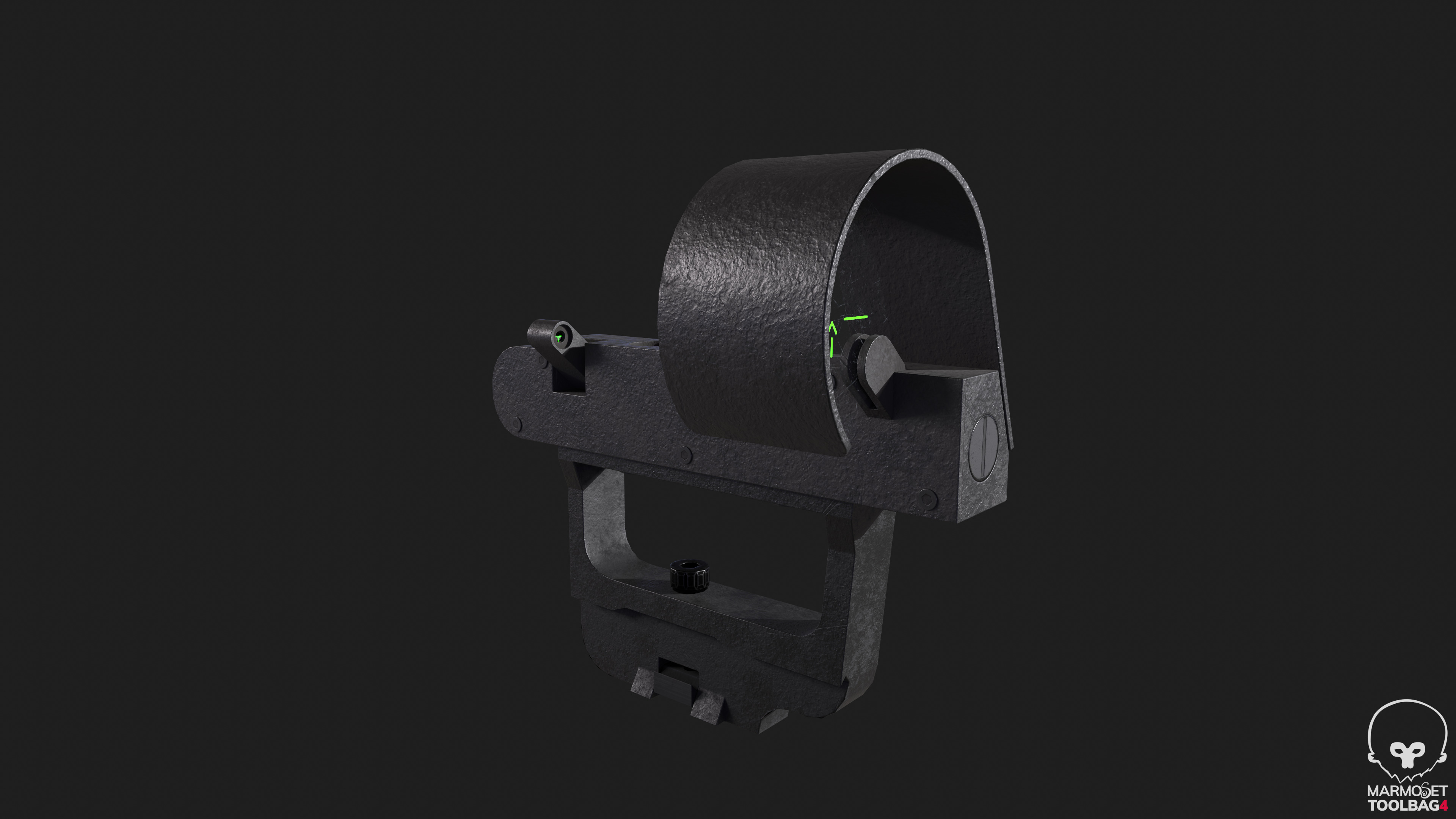 OKP7 Optic Sight Game-Ready PBR Model Low-poly 3D model_9
