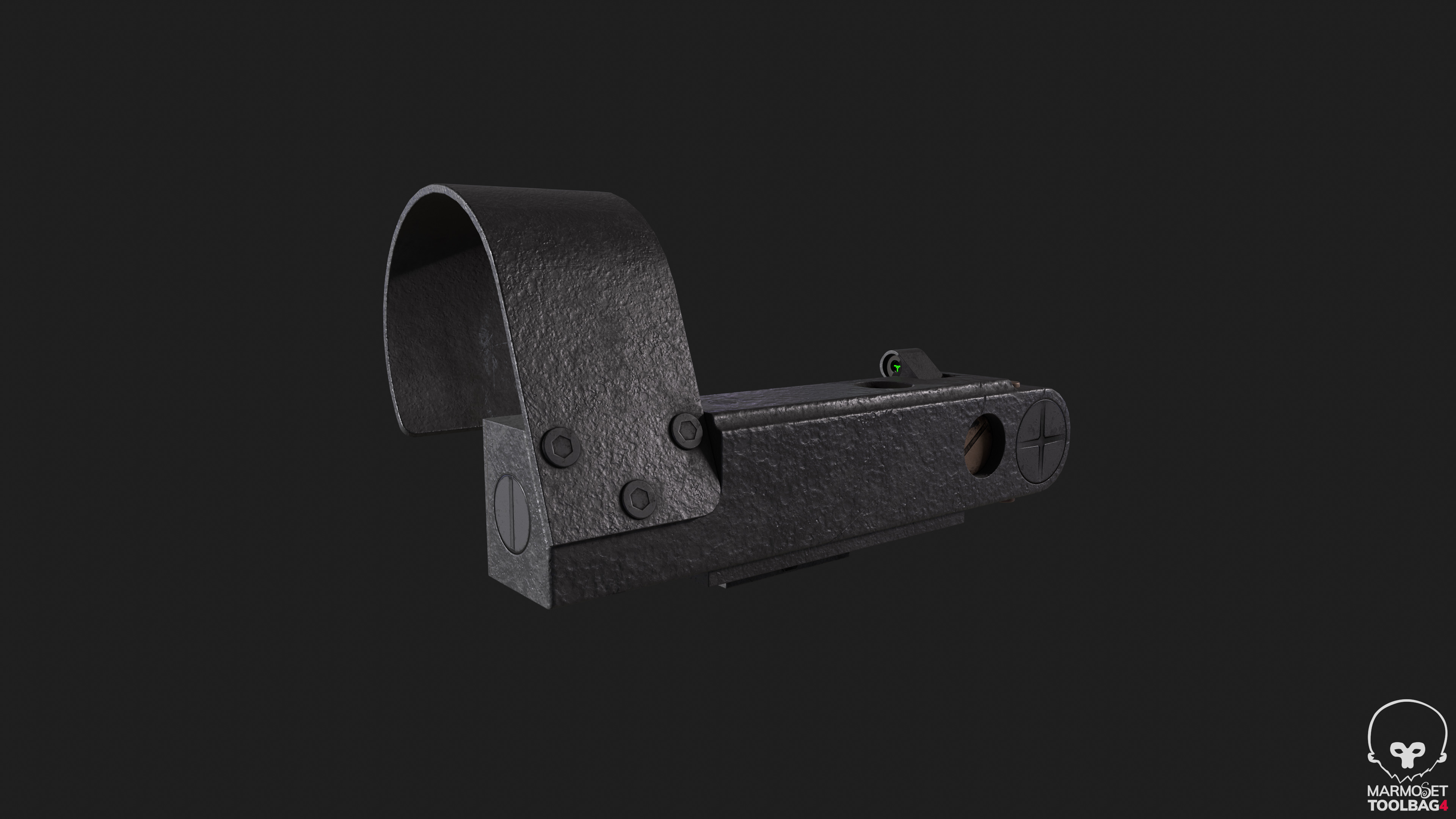 OKP7 Optic Sight Game-Ready PBR Model Low-poly 3D model_4