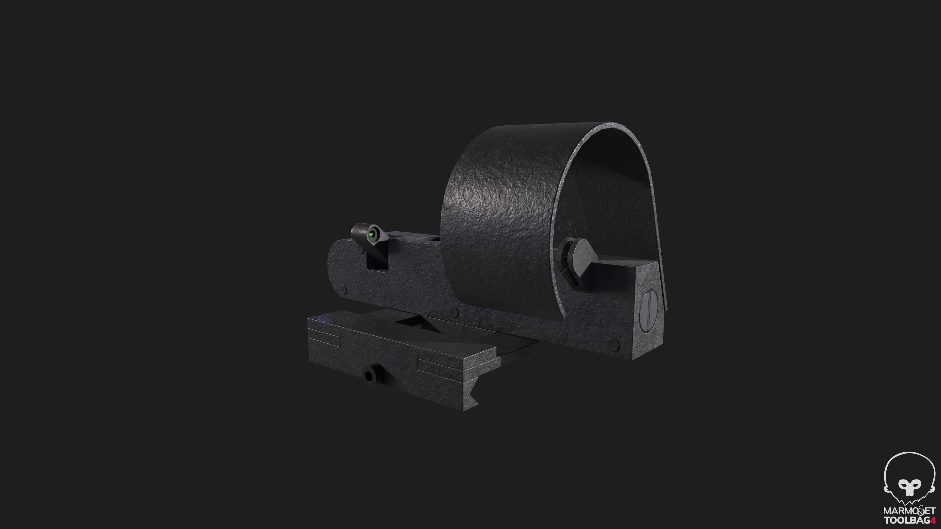 OKP7 Optic Sight Game-Ready PBR Model Low-poly 3D model_8