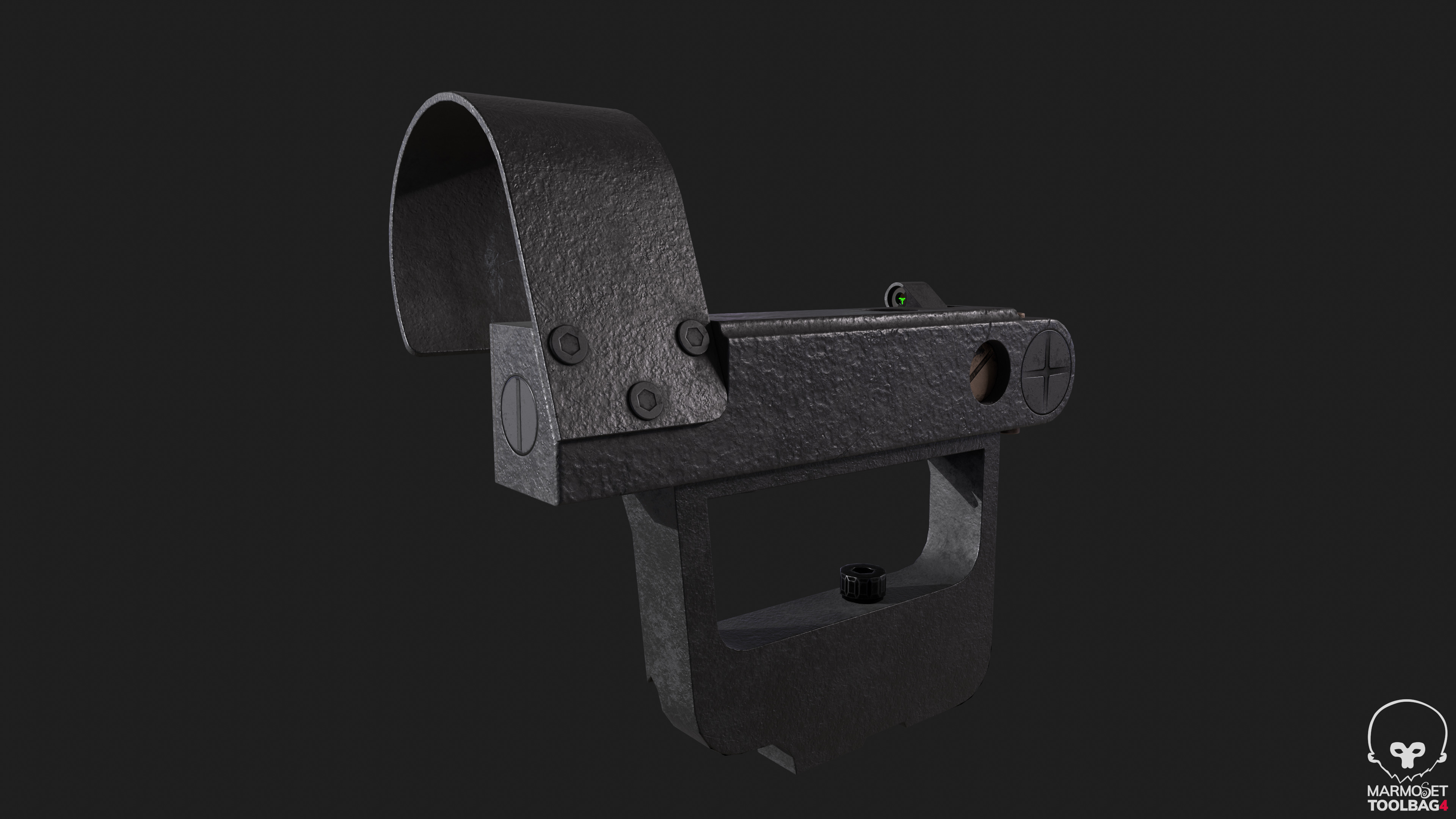 OKP7 Optic Sight Game-Ready PBR Model Low-poly 3D model_5
