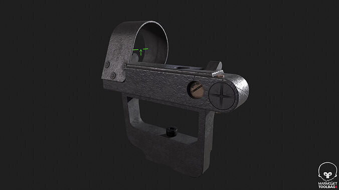 OKP7 Optic Sight Game-Ready PBR Model Low-poly 3D model