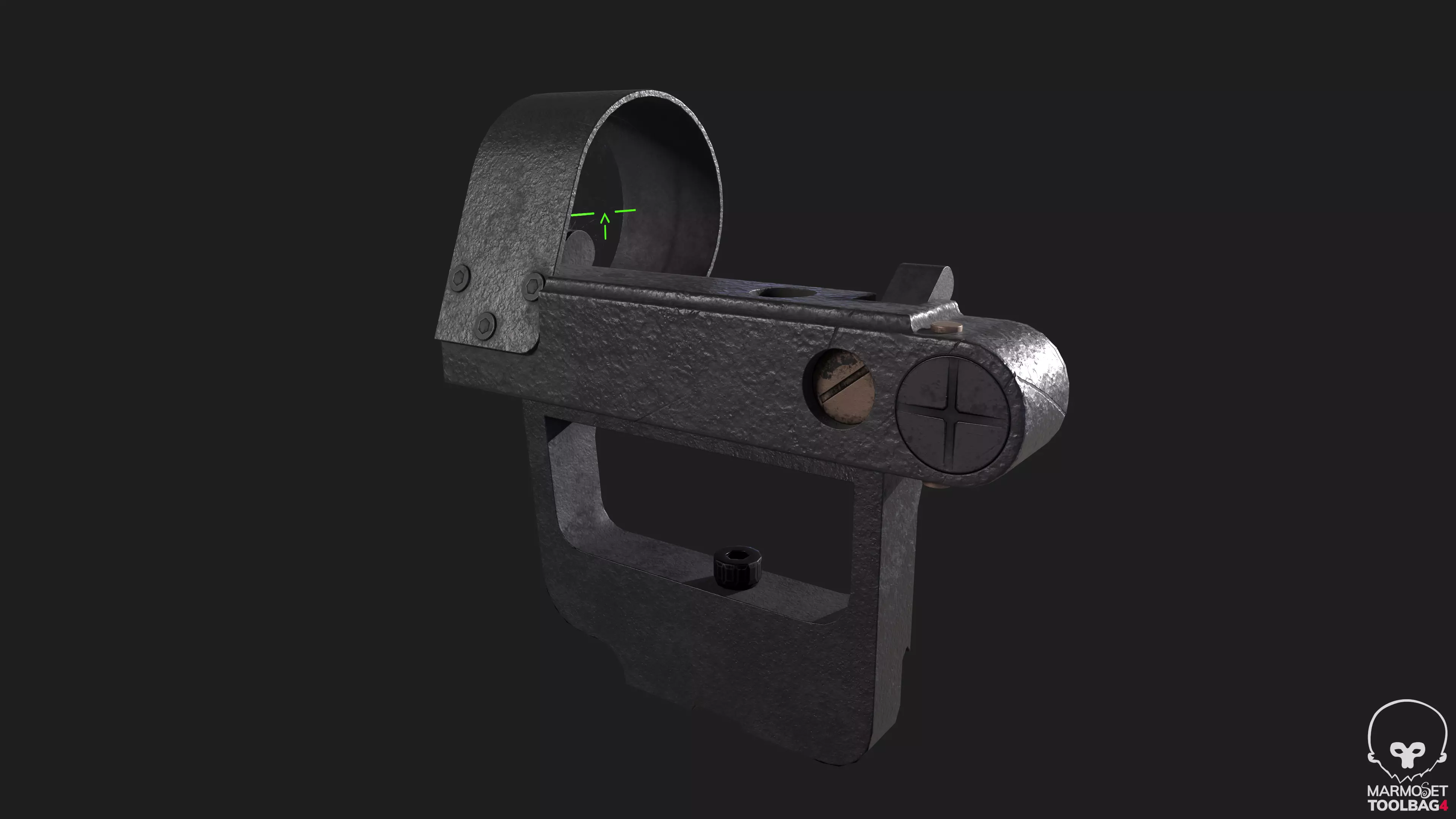 OKP7 Optic Sight Game-Ready PBR Model Low-poly 3D model_0