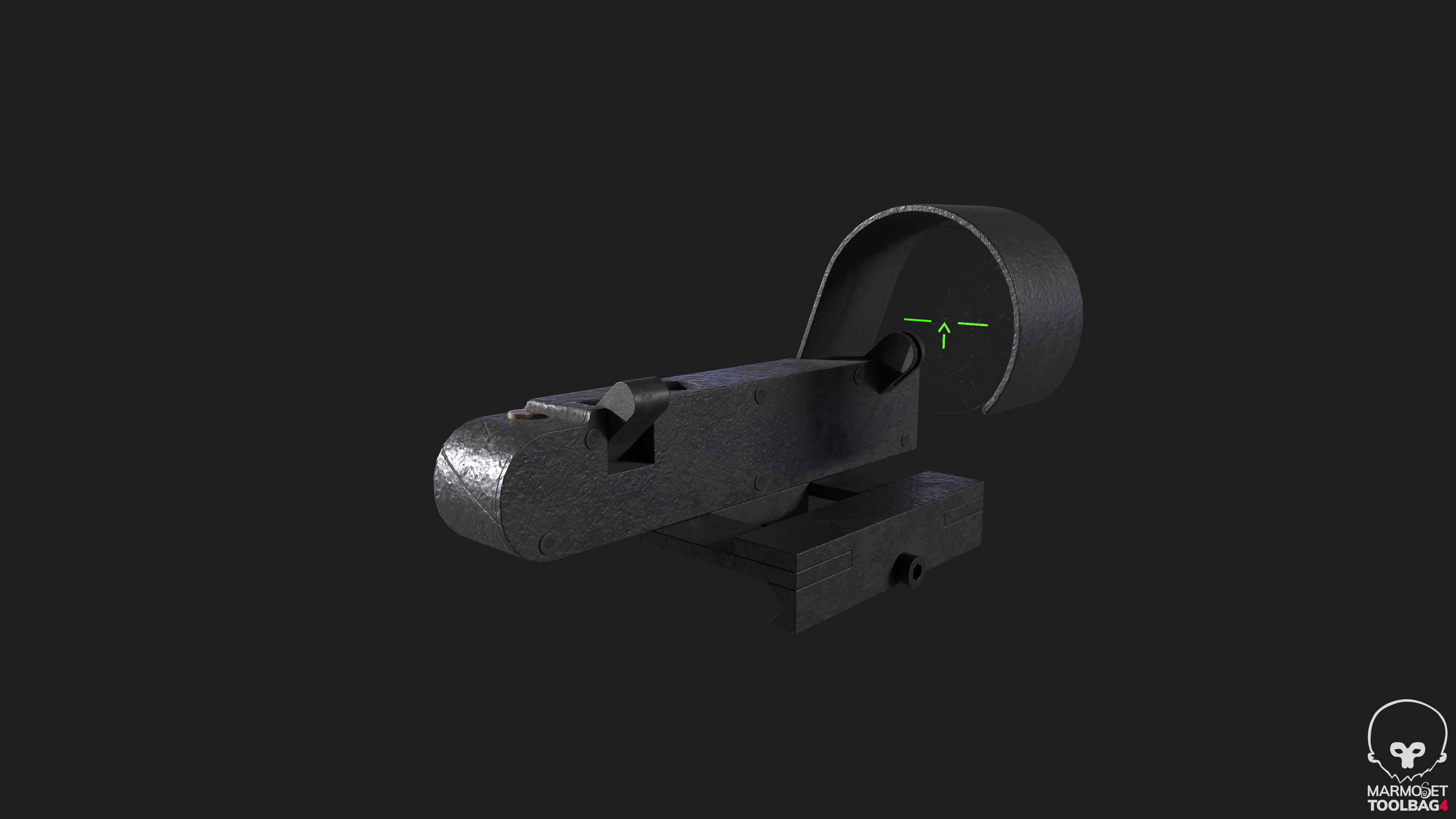 OKP7 Optic Sight Game-Ready PBR Model Low-poly 3D model_7