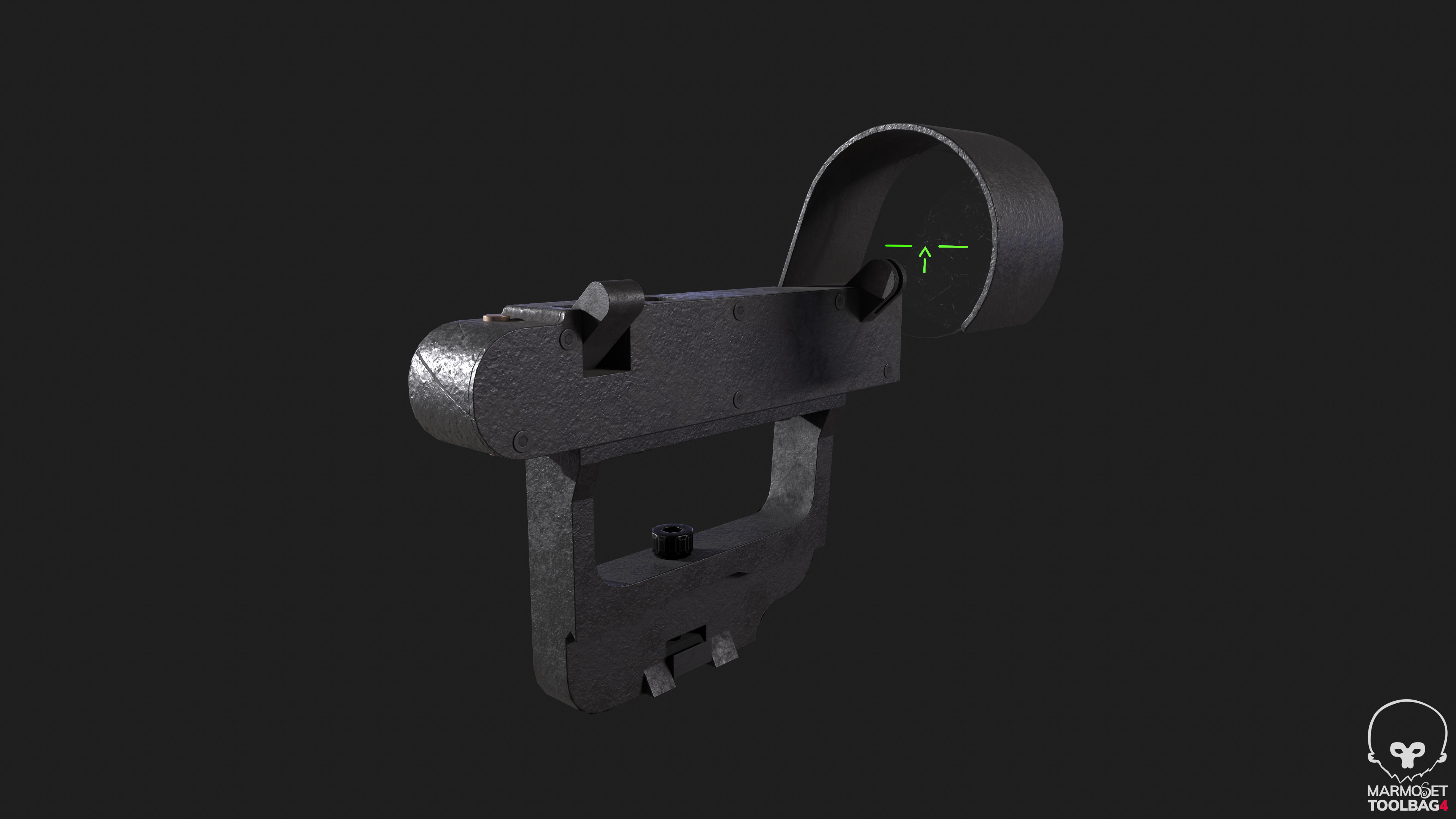 OKP7 Optic Sight Game-Ready PBR Model Low-poly 3D model_6