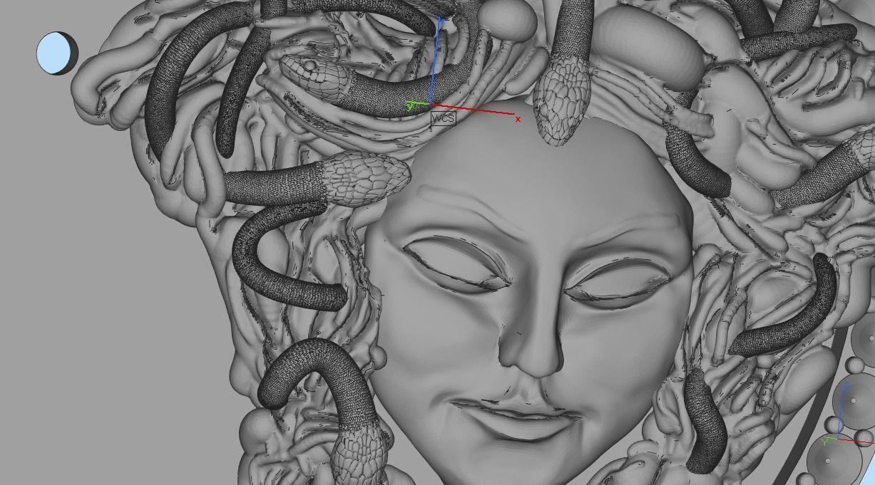 pendant medusa gorgon 3D print model_51