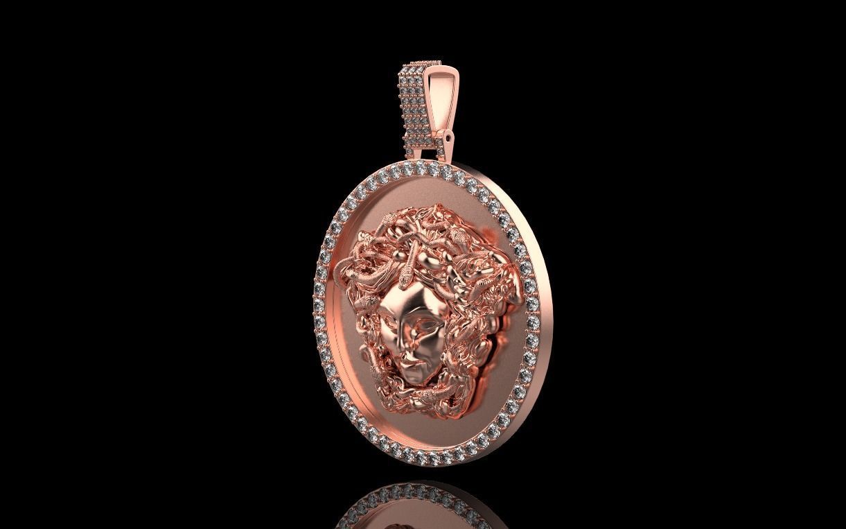 pendant medusa gorgon 3D print model_17