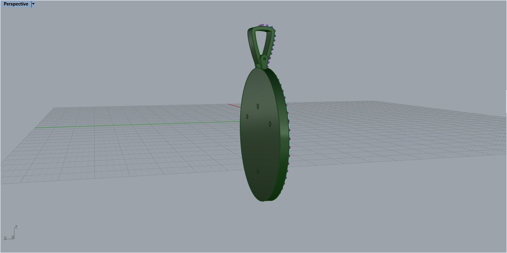 pendant medusa gorgon 3D print model_30