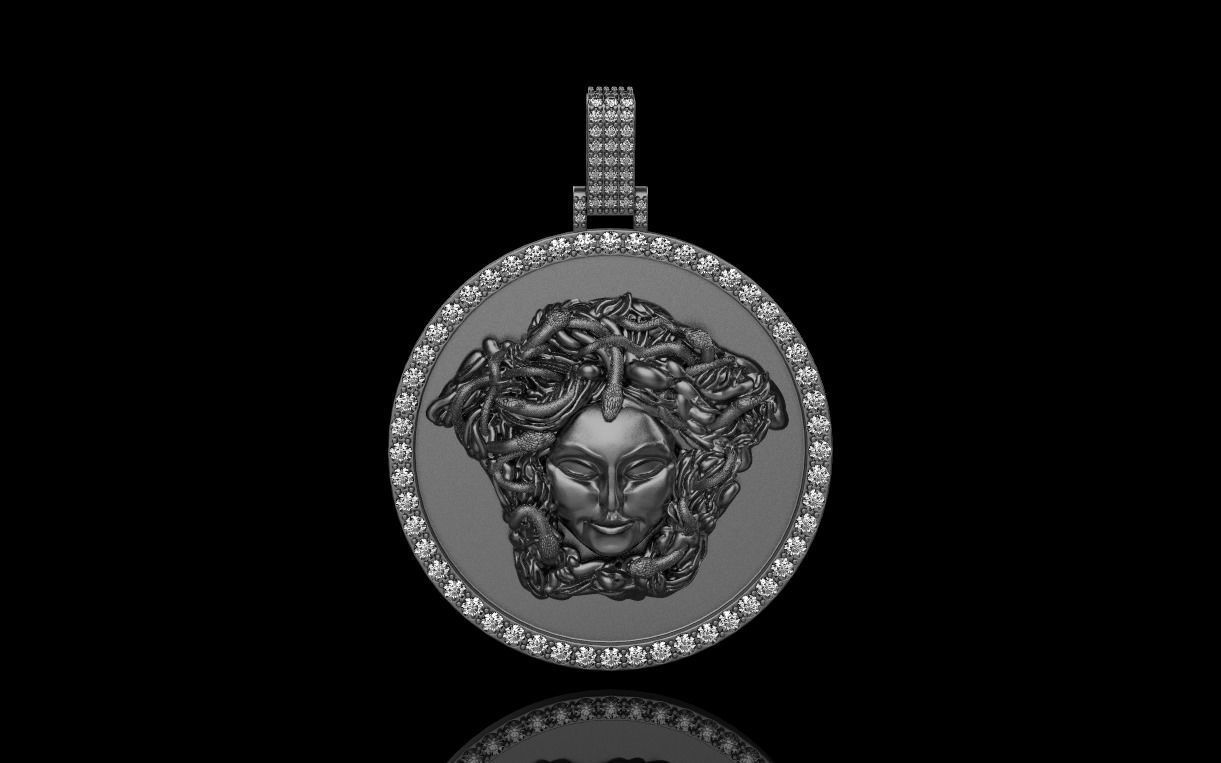 pendant medusa gorgon 3D print model_21