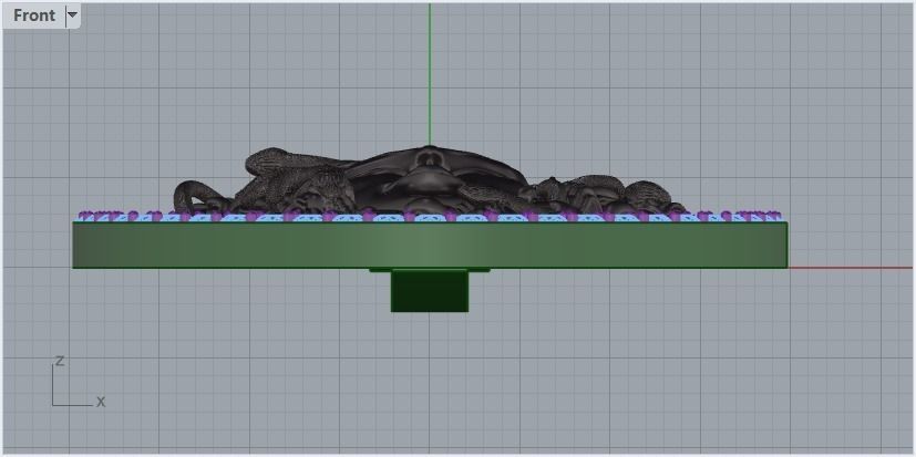 pendant medusa gorgon 3D print model_25