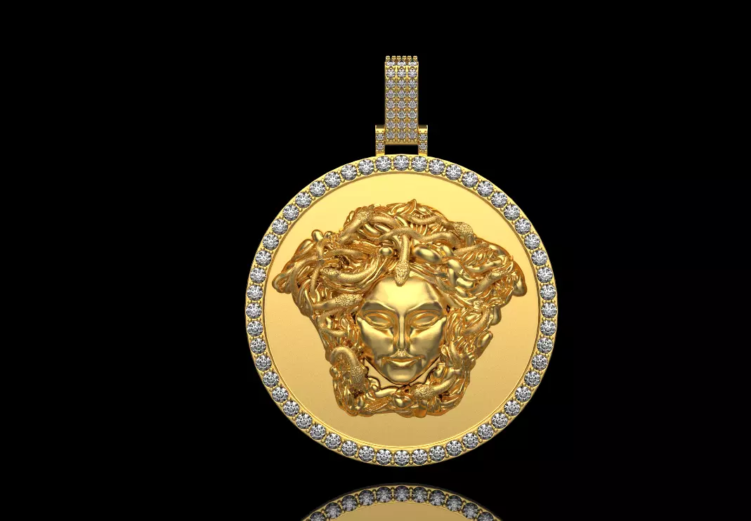 pendant medusa gorgon 3D print model_0