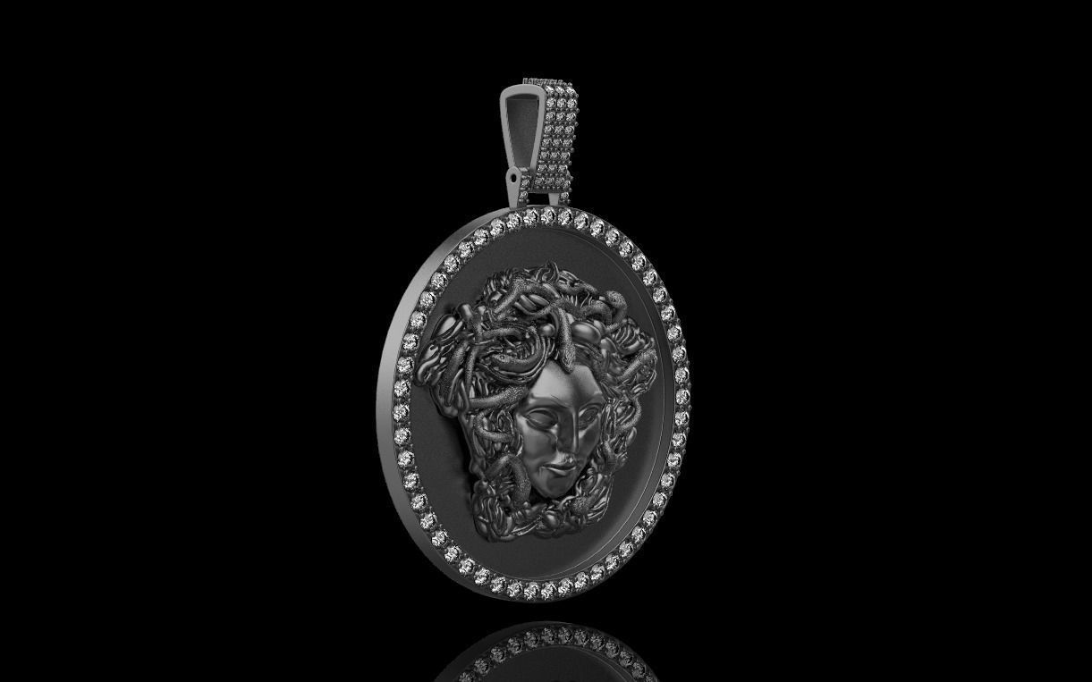 pendant medusa gorgon 3D print model_20