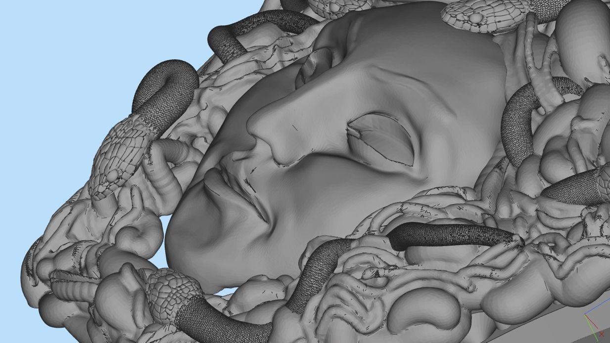 pendant medusa gorgon 3D print model_53