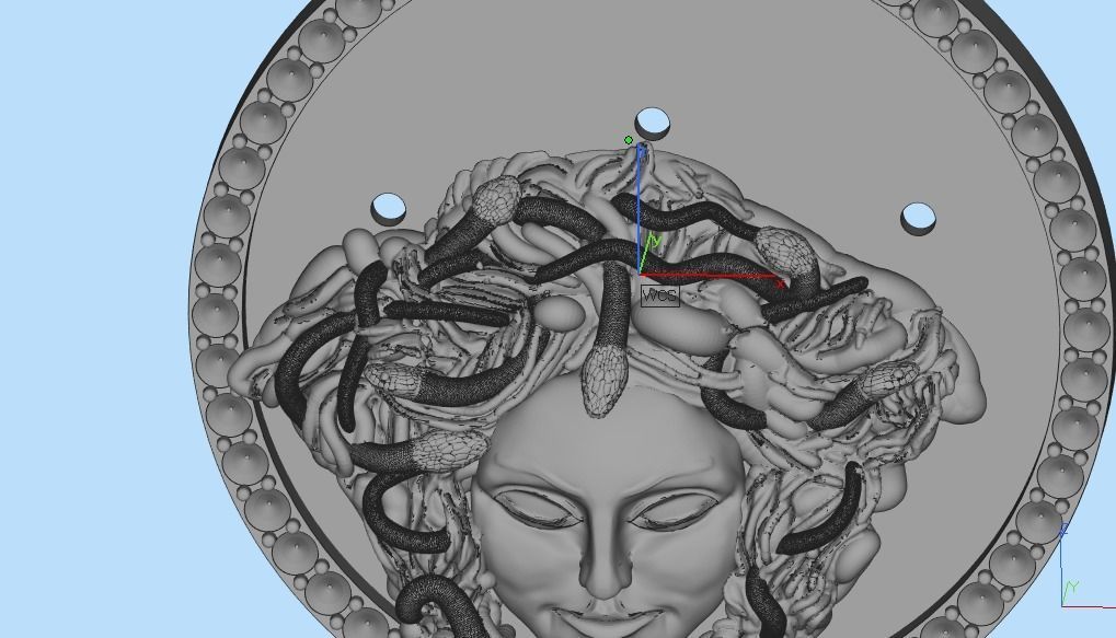 pendant medusa gorgon 3D print model_50
