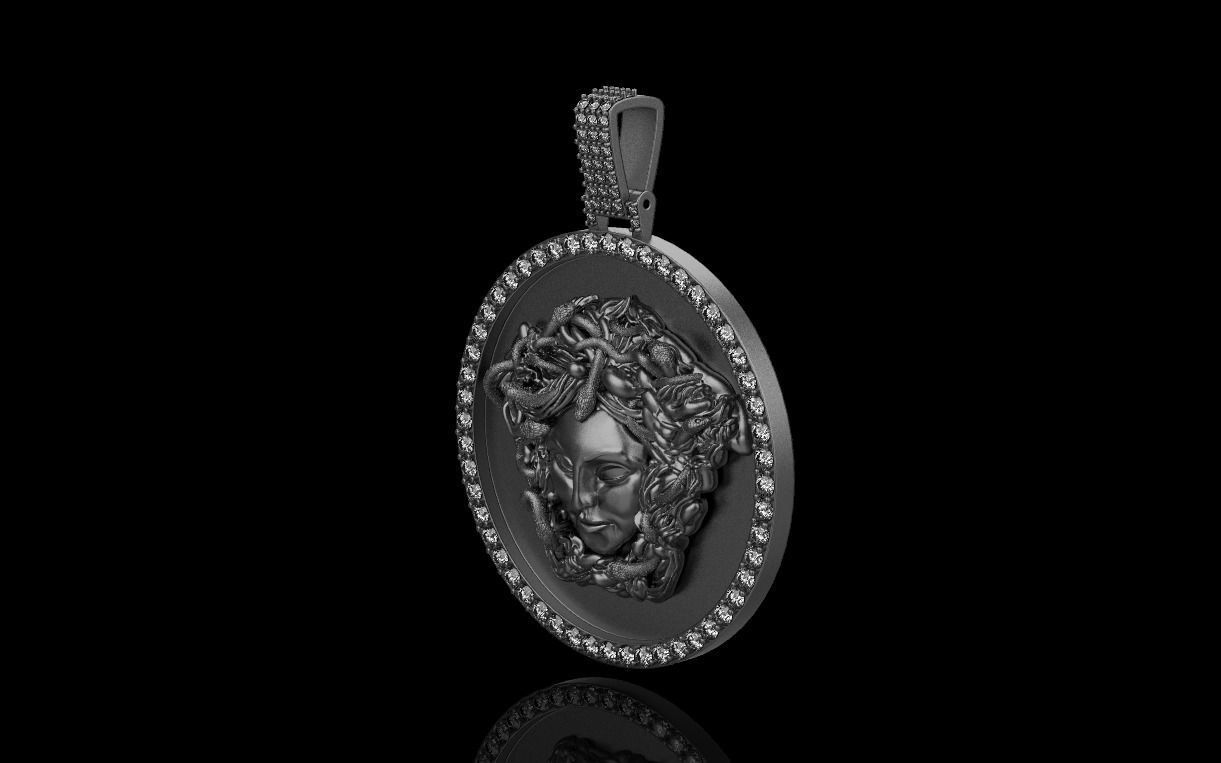 pendant medusa gorgon 3D print model_22