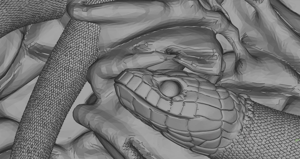 pendant medusa gorgon 3D print model_52