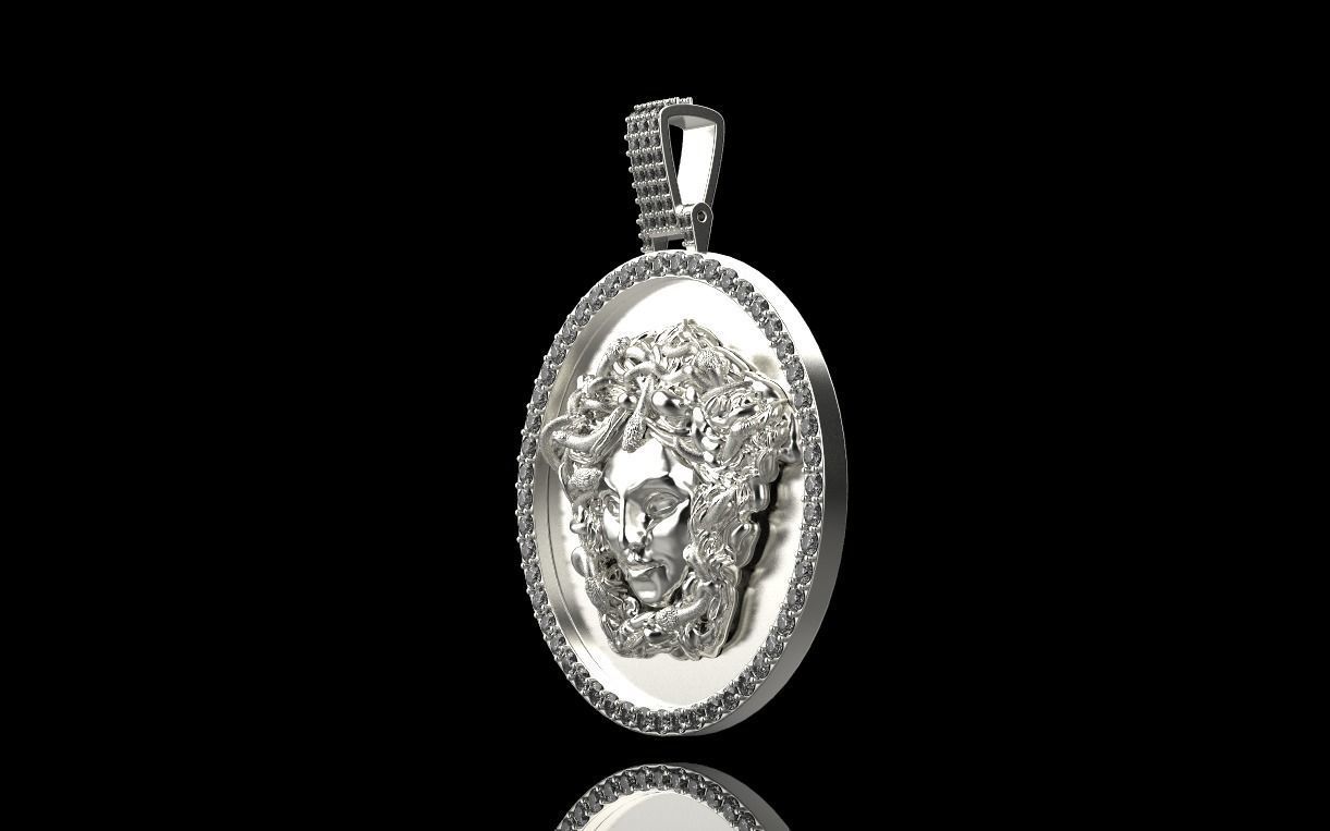 pendant medusa gorgon 3D print model_13