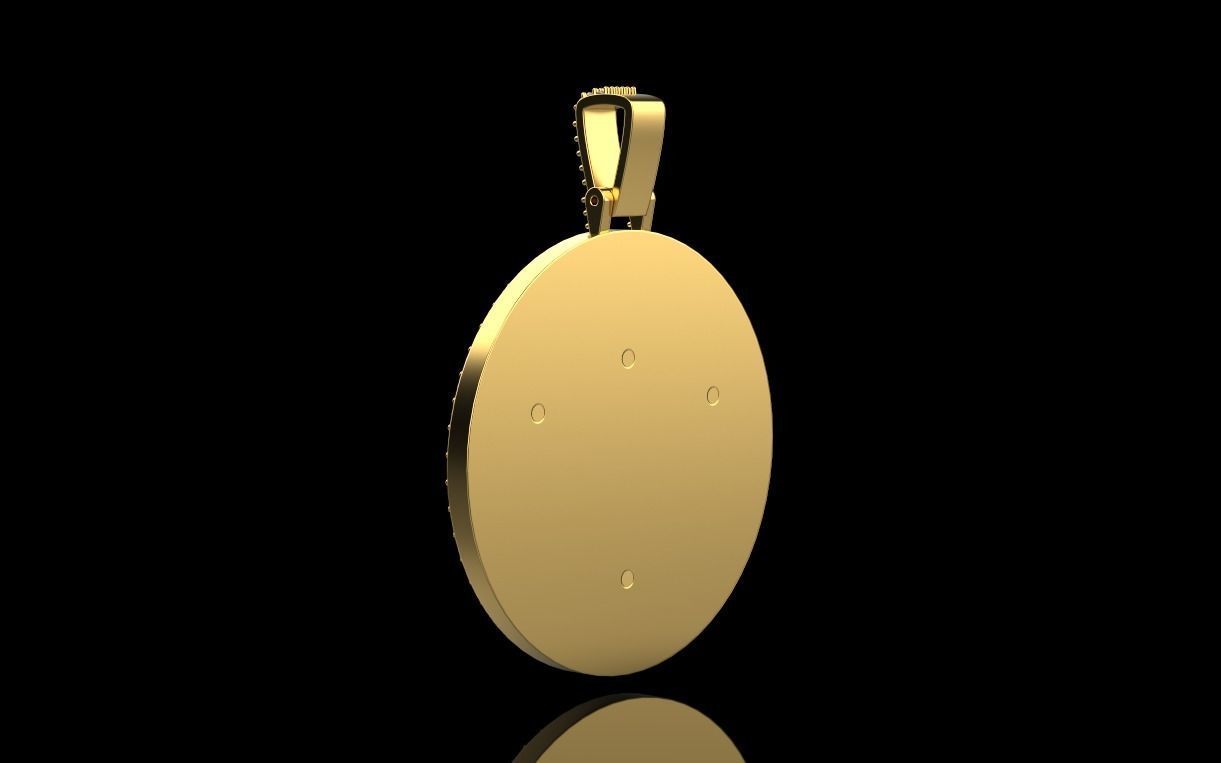 pendant medusa gorgon 3D print model_5