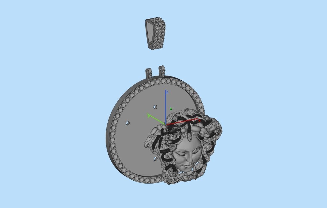 pendant medusa gorgon 3D print model_44