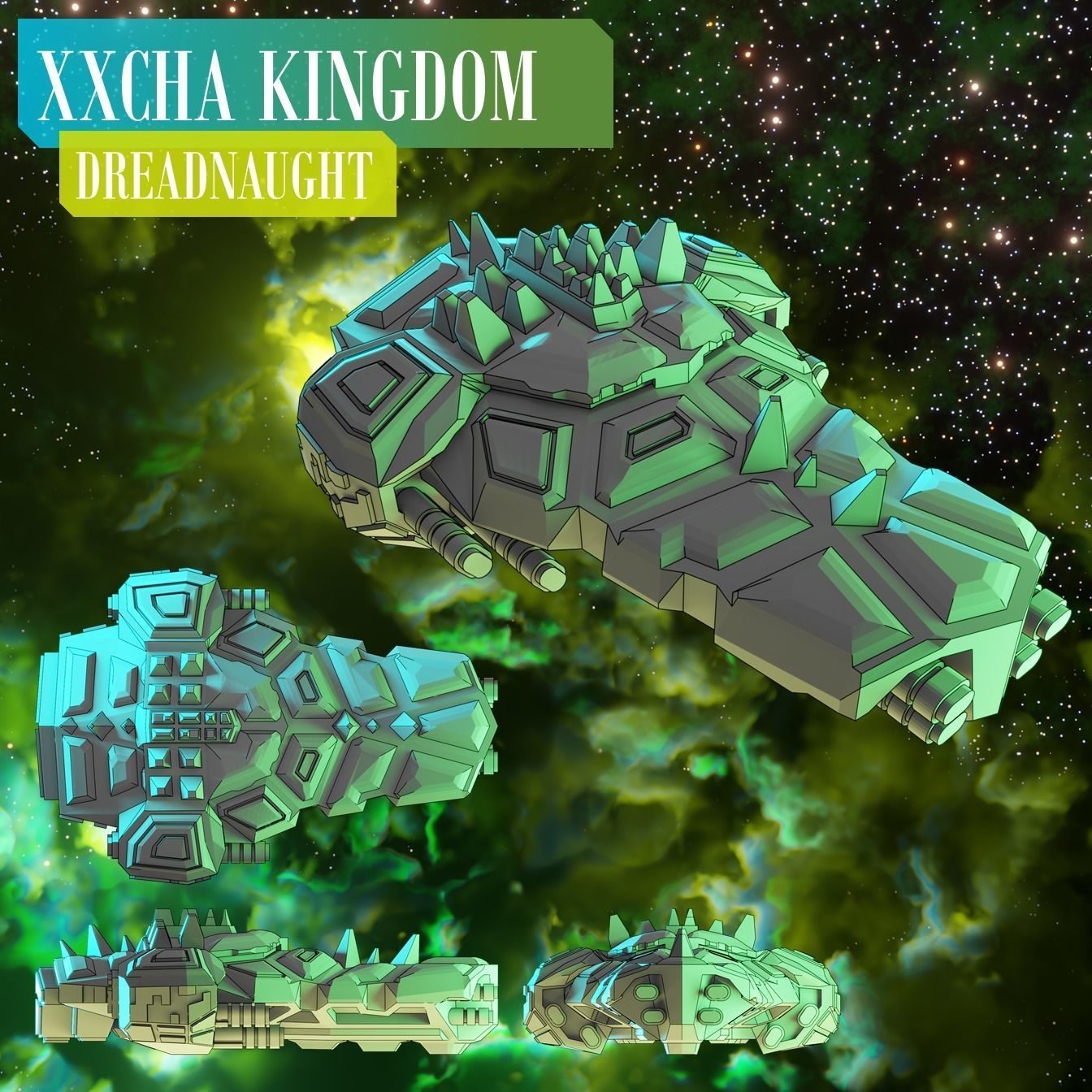 Twilight Imperium Ships - Xxcha Kingdom 3D model 3D printable | CGTrader