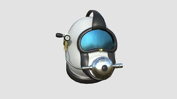 Diving Helmet B 06 White - Character Design Fashion Low-poly 3D model