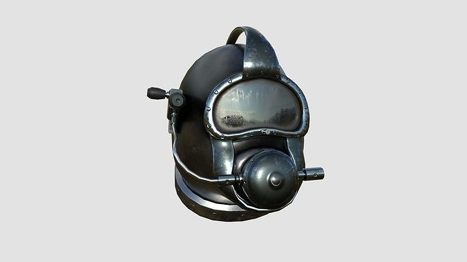 Diving Helmet B 09 Metal - Character Design Fashion Low-poly 3D model