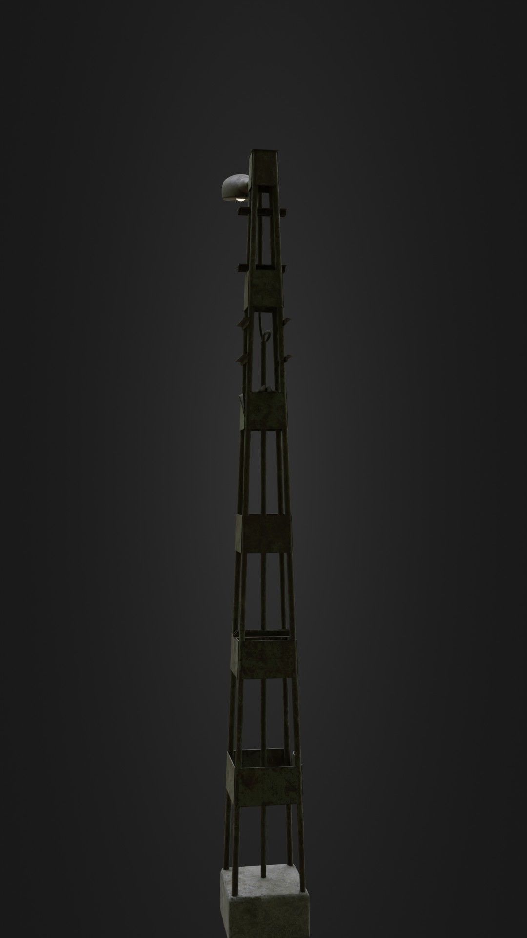 Old Worn Street Light 06 Low-poly 3D model_22