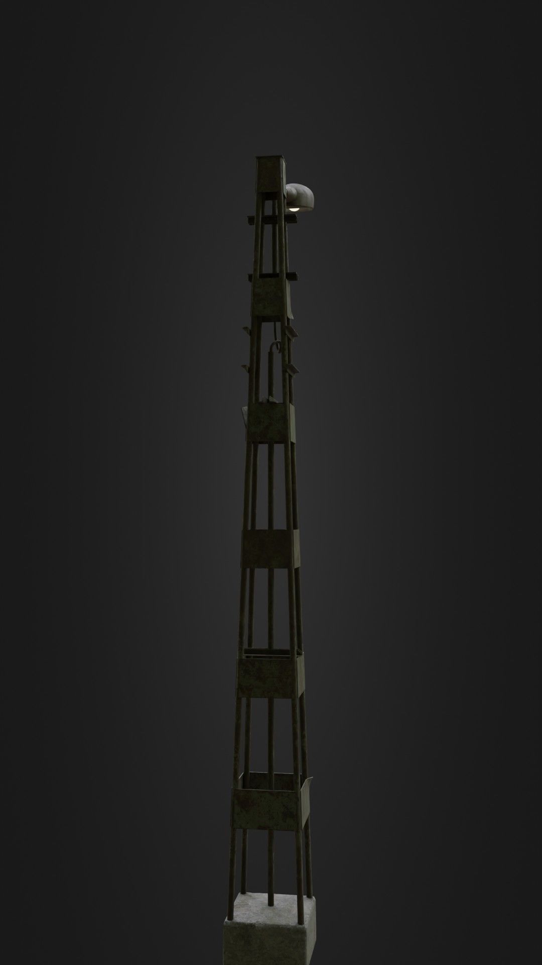 Old Worn Street Light 06 Low-poly 3D model_20