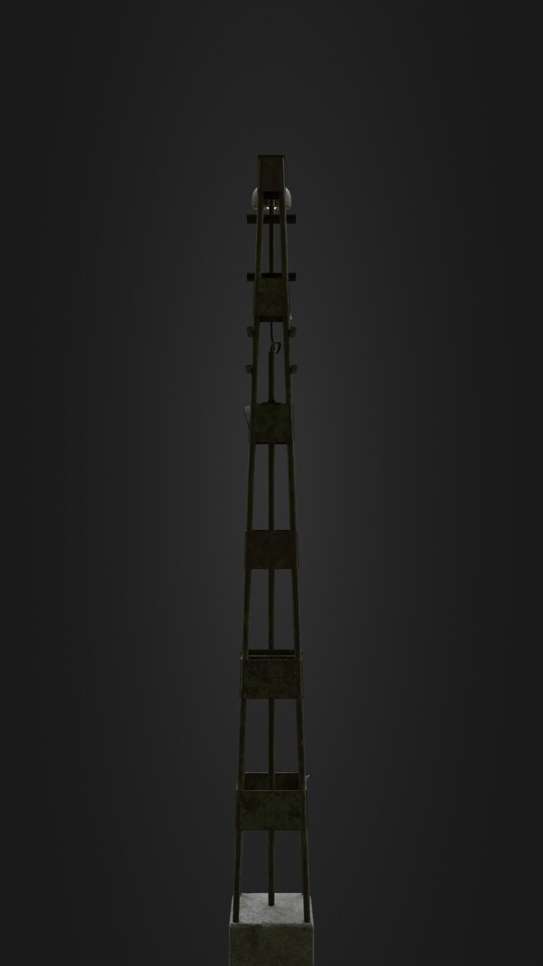 Old Worn Street Light 06 Low-poly 3D model_21