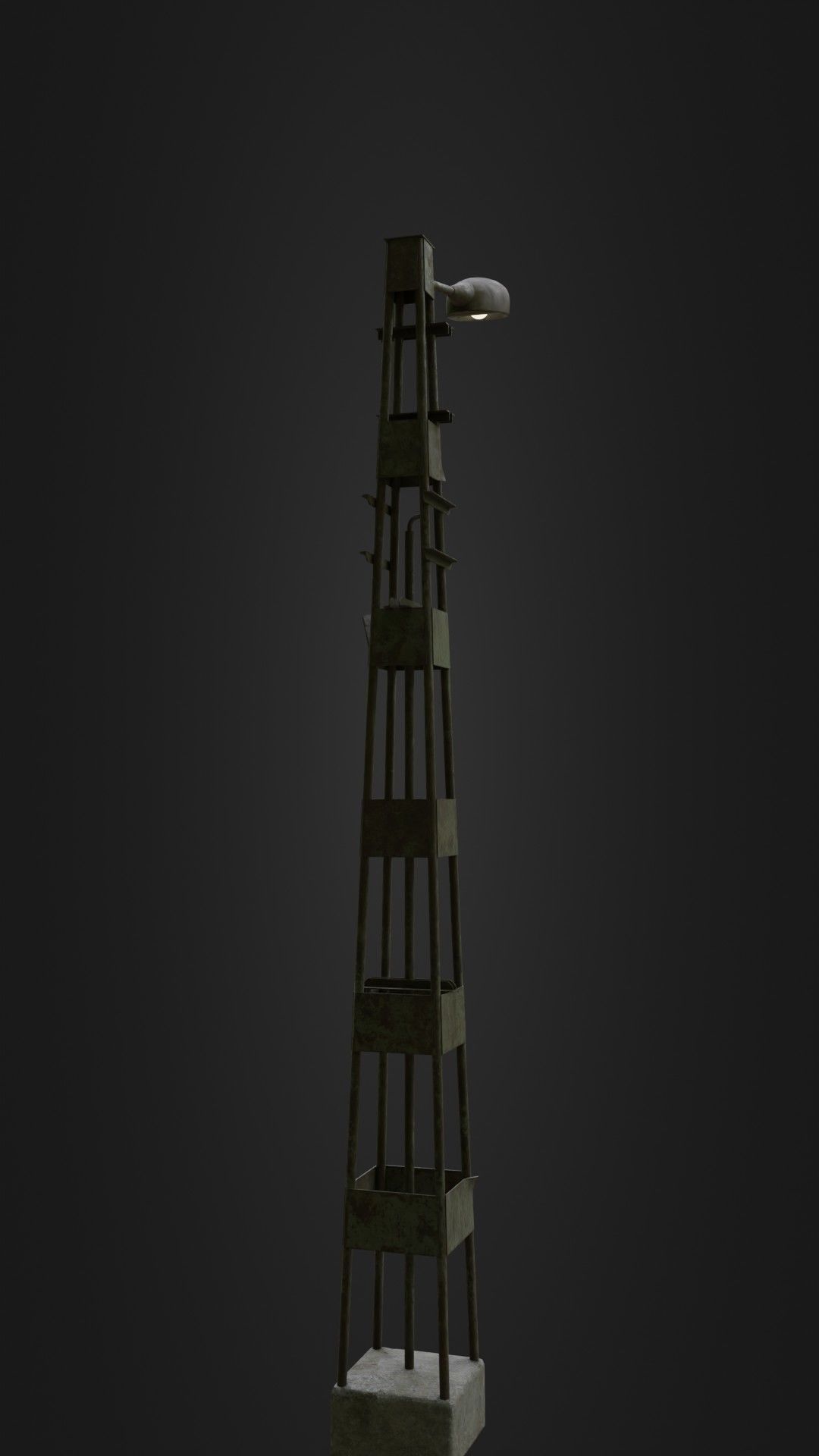 Old Worn Street Light 06 Low-poly 3D model_19