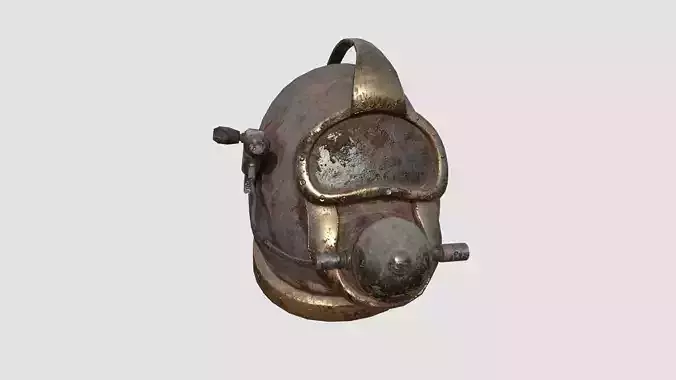 Diving Helmet B 10 Destroyed - Character Design Fashion