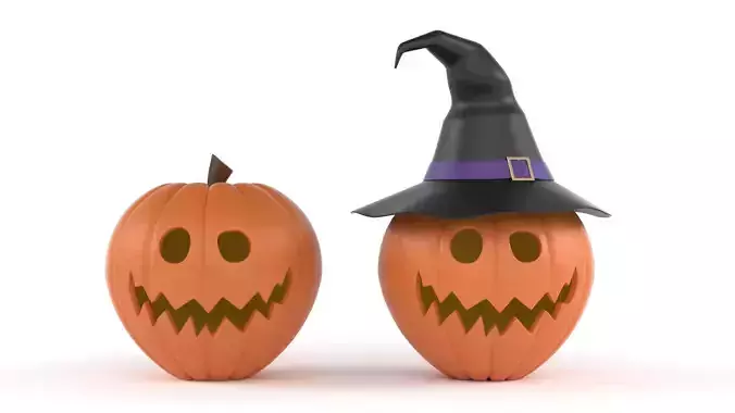 Halloween Pumpkin with Hat